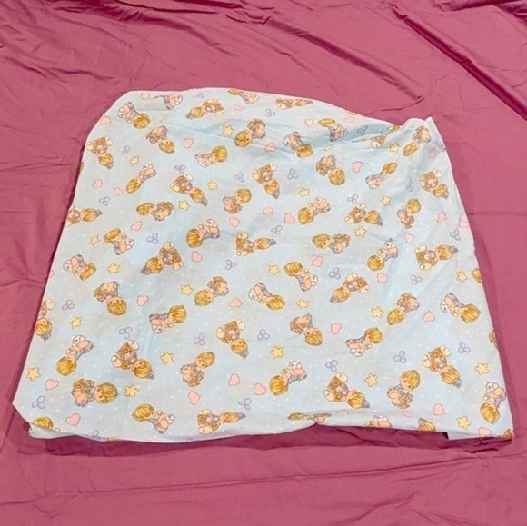 VINTAGE Precious Moments aqua blue fitted crib sheet - Picture 3 of 10
